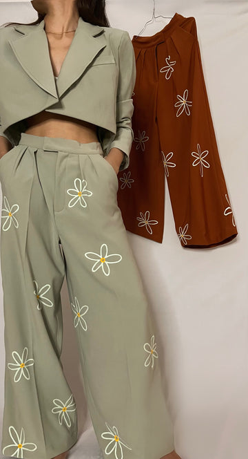 Handpainted Daisy Pant
